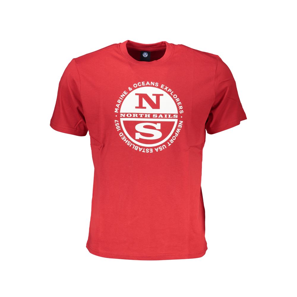 North Sails Red Cotton T-Shirt North Sails Maroon