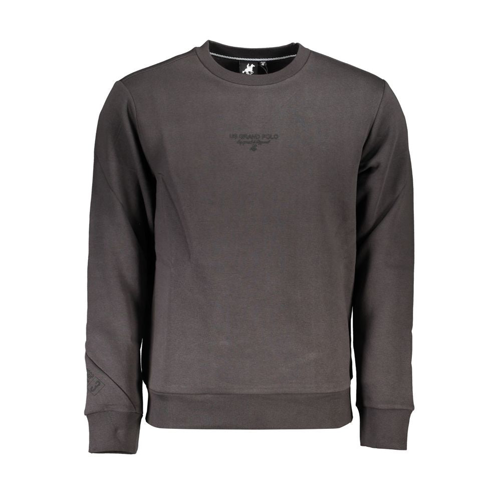 U.S. Grand Polo Gray Cotton Men Sweater U.S. Grand Polo Dark Slate Gray