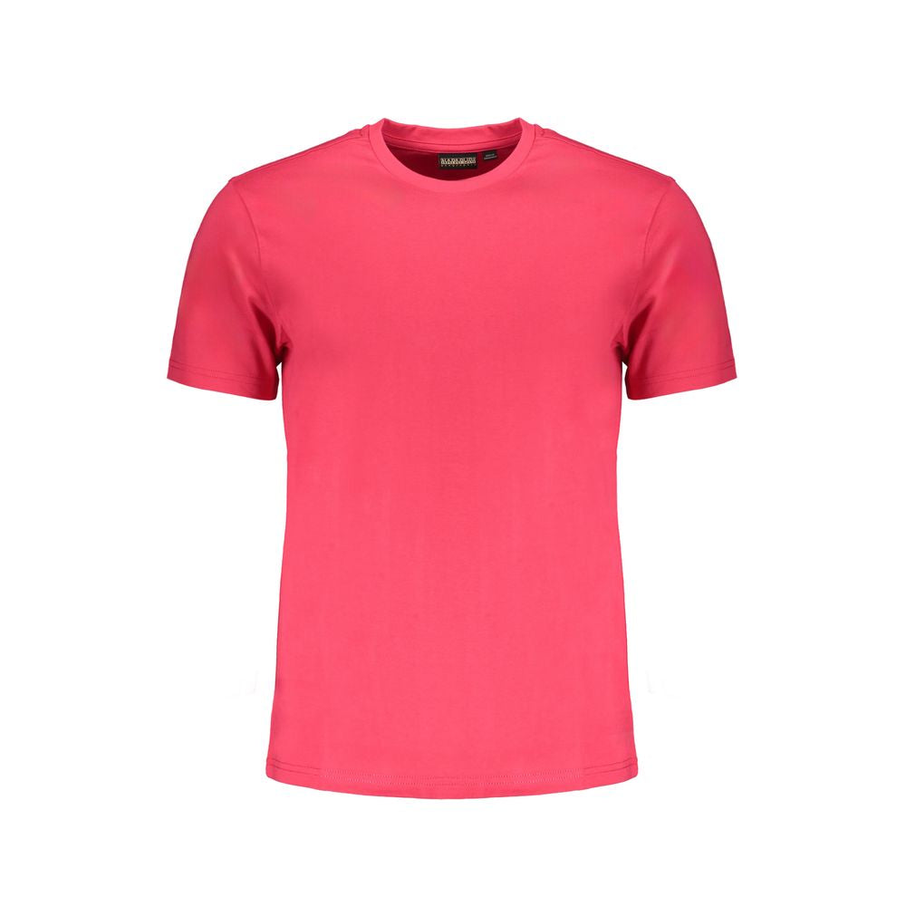 Napapijri Pink Cotton T-Shirt Napapijri Tomato