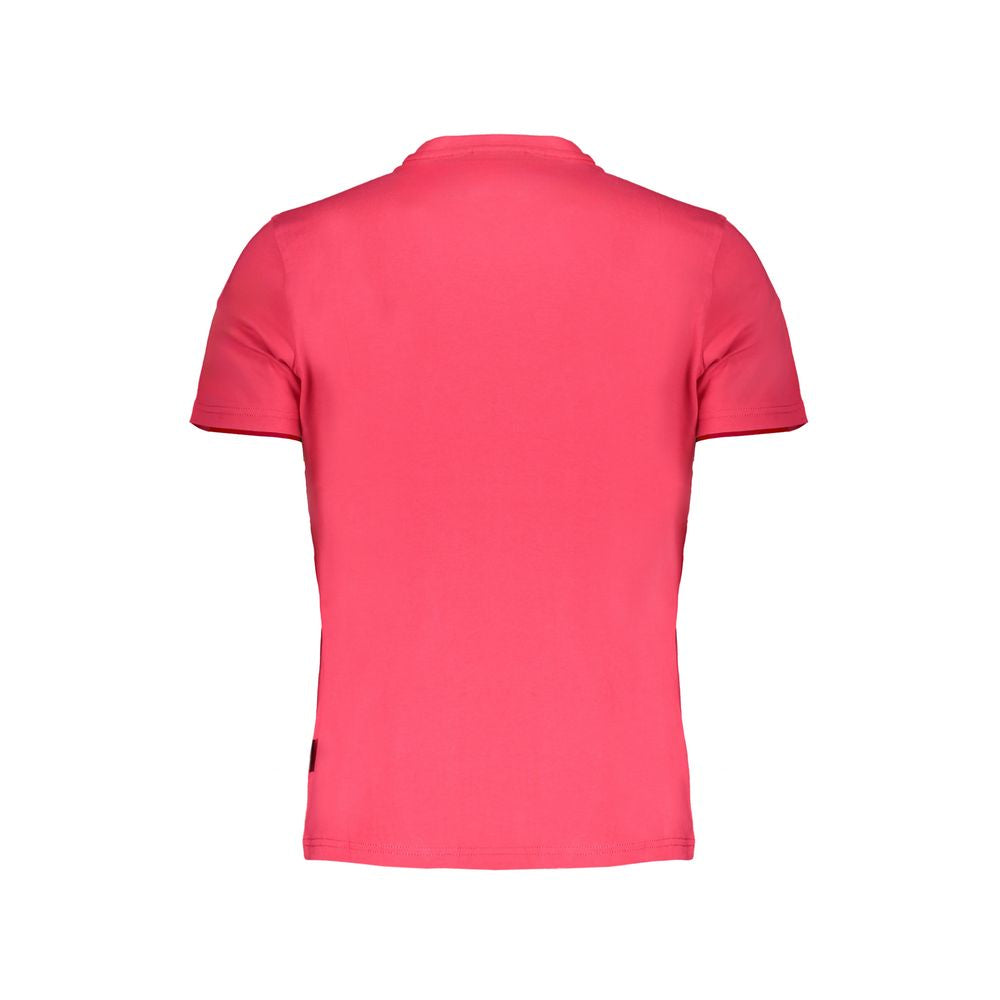 Napapijri Pink Cotton T-Shirt Napapijri Tomato