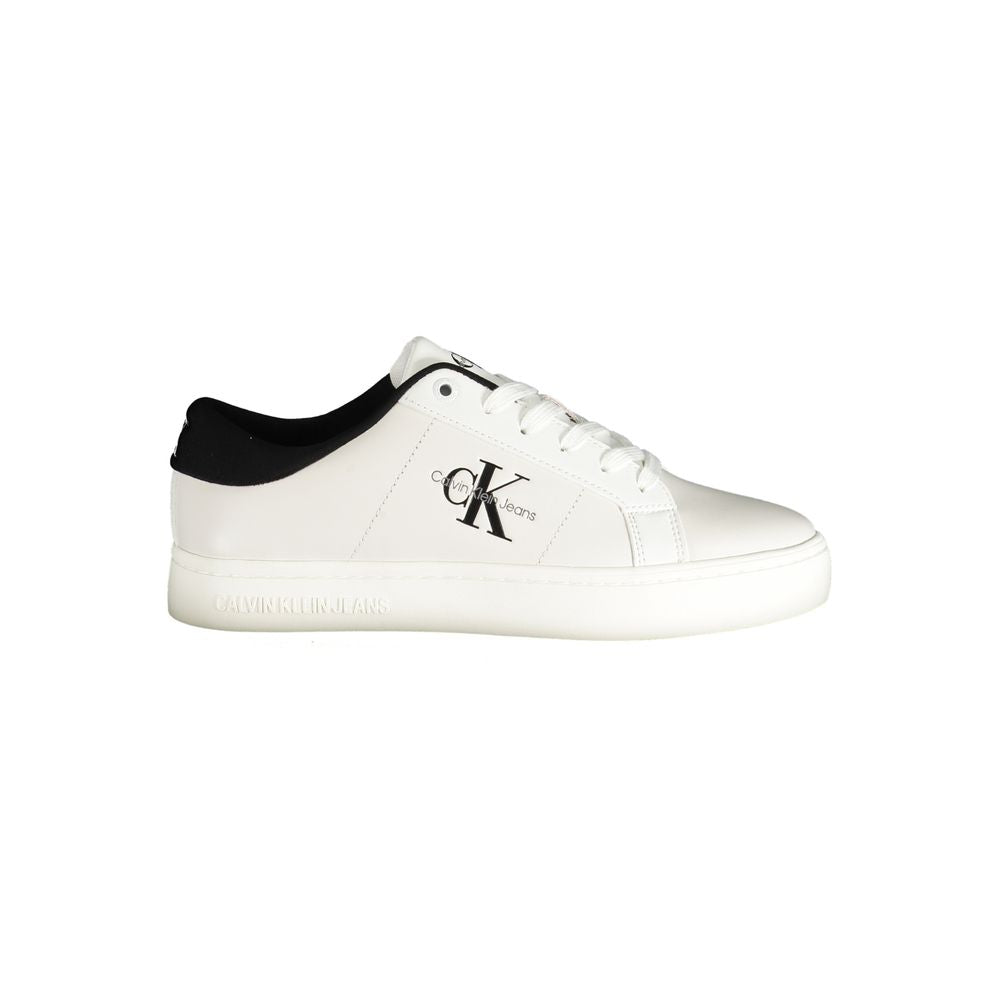 Calvin Klein White Polyester Sneaker Calvin Klein Beige