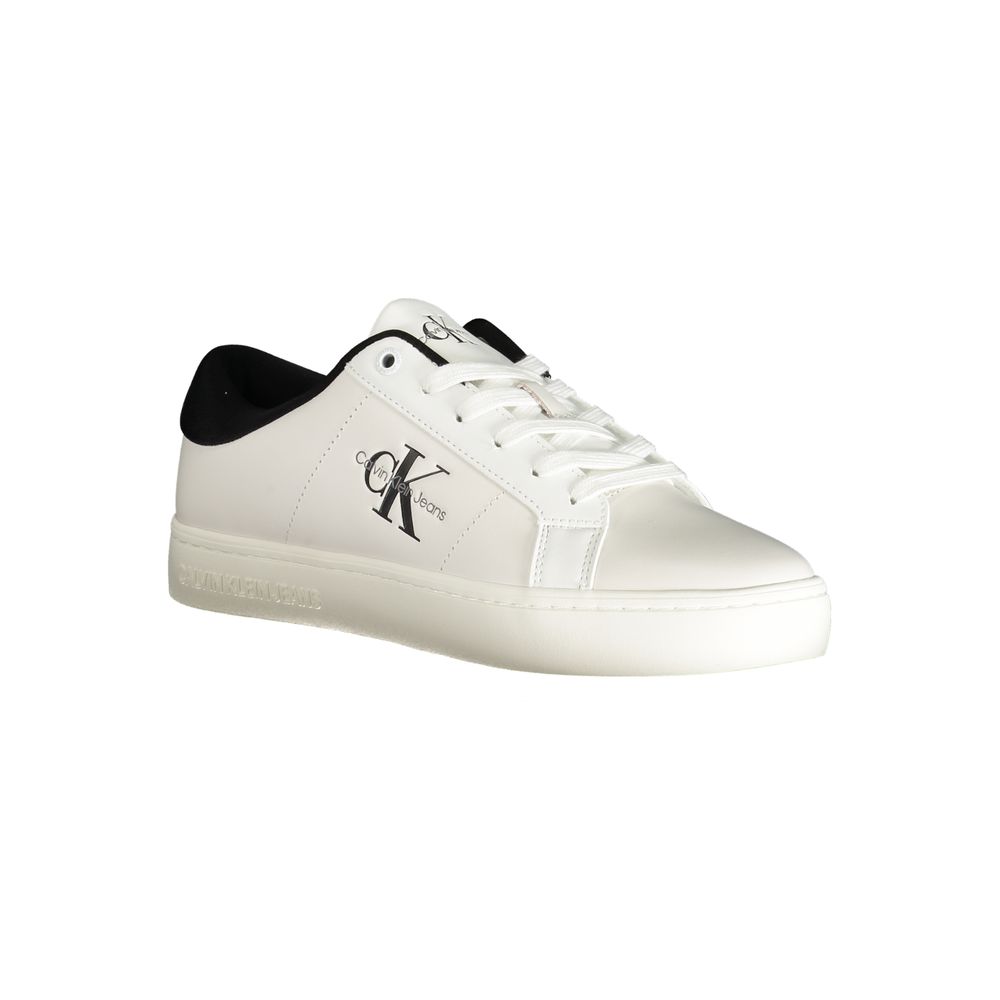 Calvin Klein White Polyester Sneaker Calvin Klein Light Gray