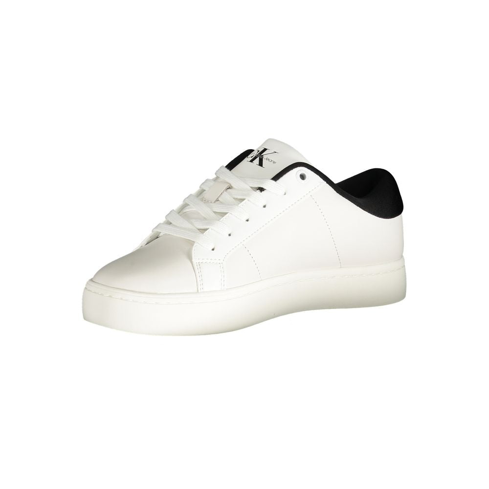 Calvin Klein White Polyester Sneaker Calvin Klein Beige