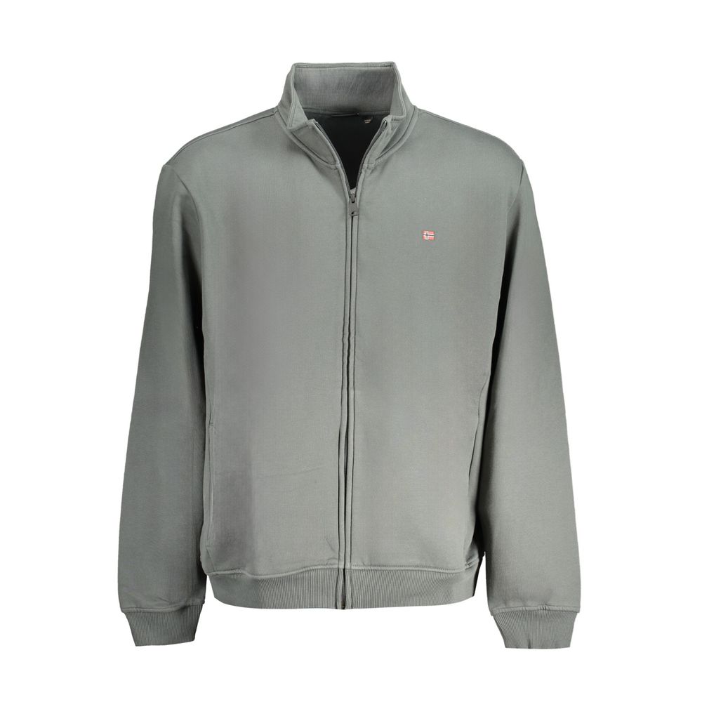 Napapijri Green Cotton Sweater Napapijri Light Slate Gray