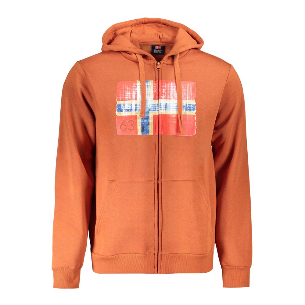 Norway 1963 Brown Cotton Men Sweater Norway 1963 Coral