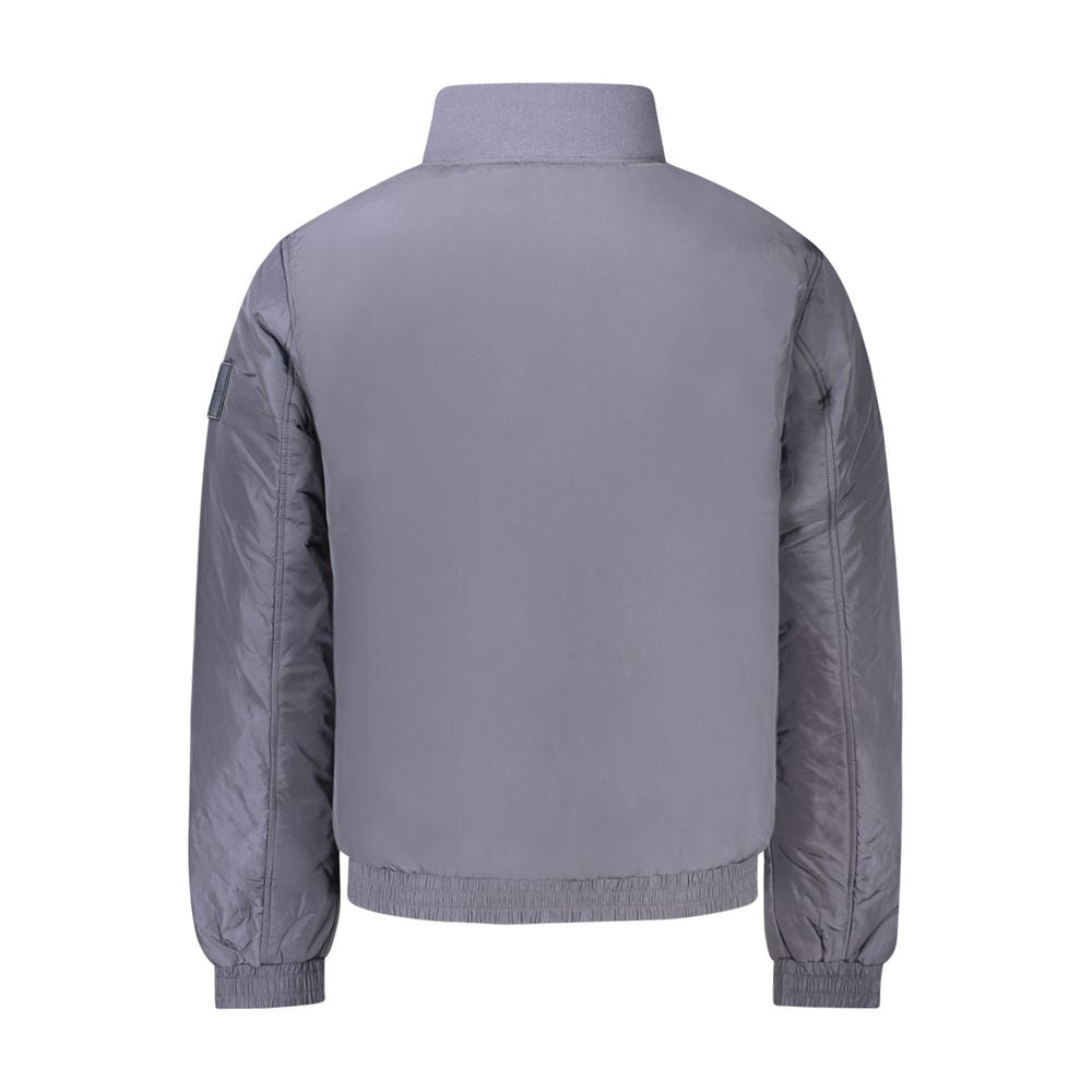 Calvin Klein Blue Polyamide Men Jacket Calvin Klein Slate Gray