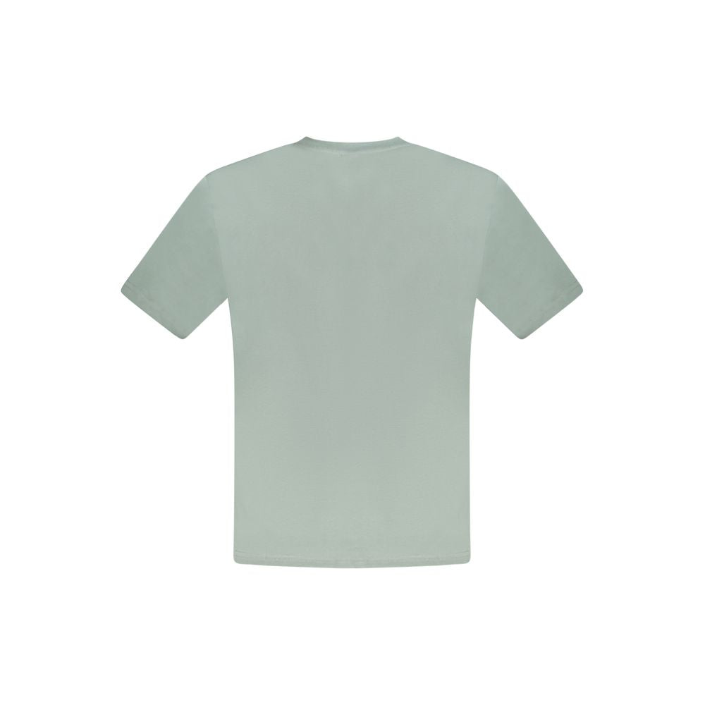 North Sails Green Cotton Men T-Shirt North Sails Dark Gray