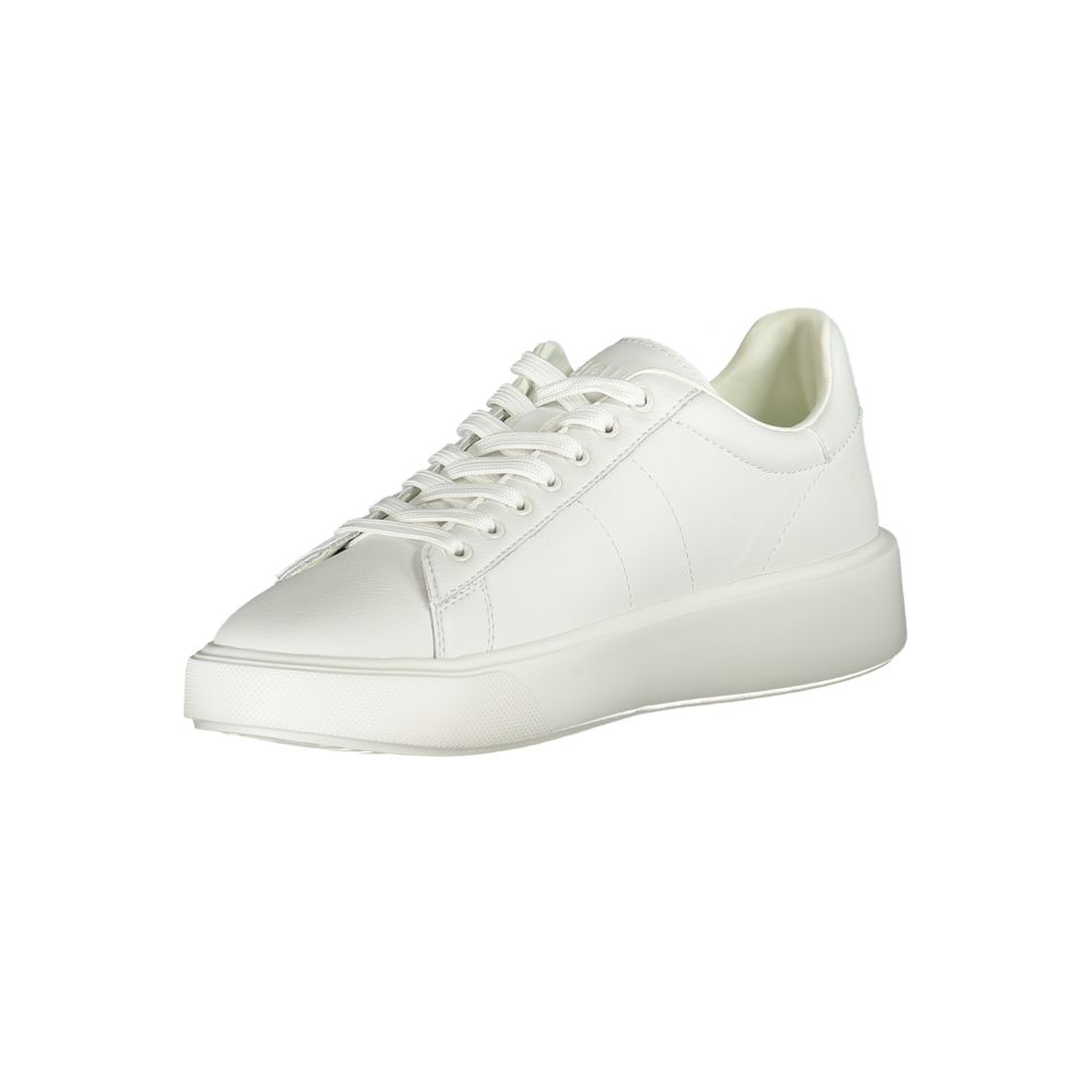 Blauer White Leather Men Sneaker Blauer Light Gray