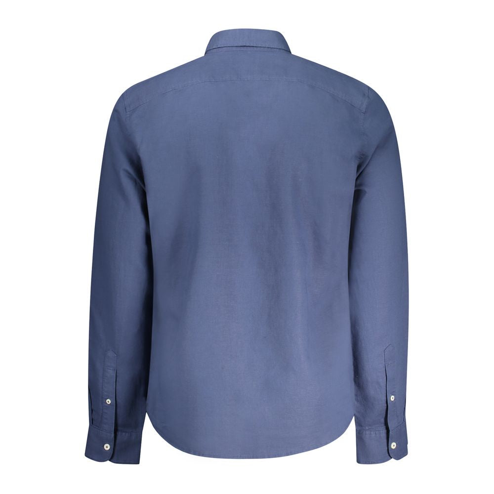 Timberland Blue Cotton Shirt Timberland Dim Gray