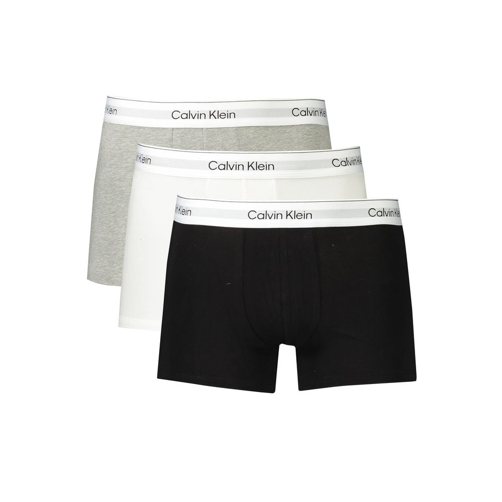Calvin Klein Gray Cotton Men Boxer Calvin Klein Light Gray