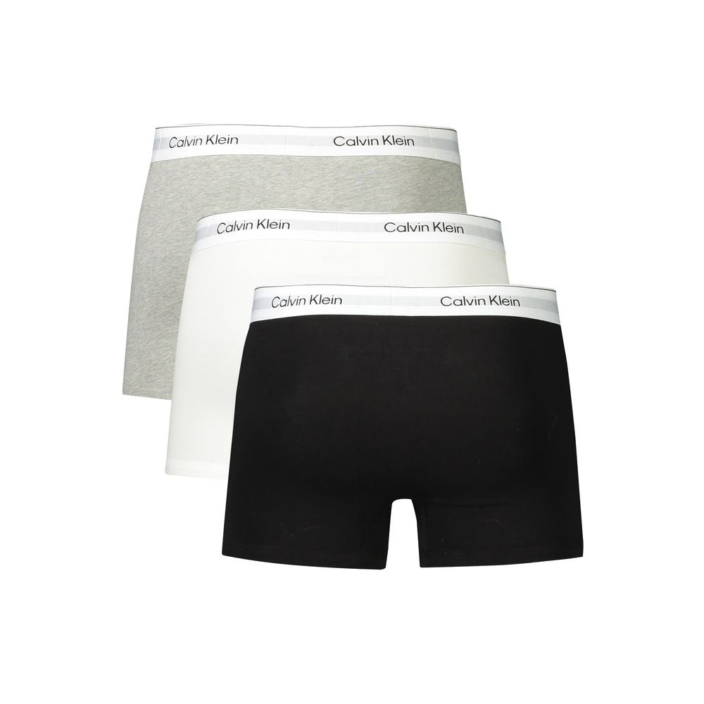 Calvin Klein Gray Cotton Men Boxer Calvin Klein Black