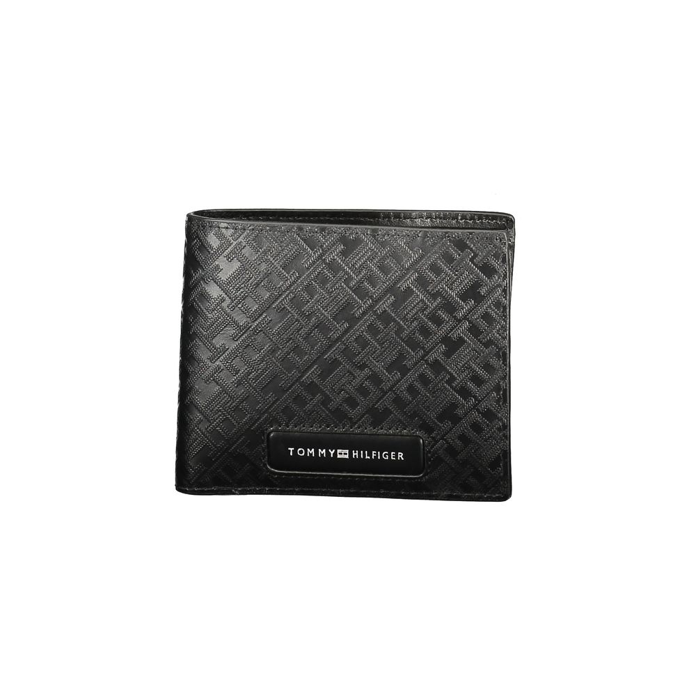 Tommy Hilfiger Black Leather Men Wallet Tommy Hilfiger Dark Slate Gray