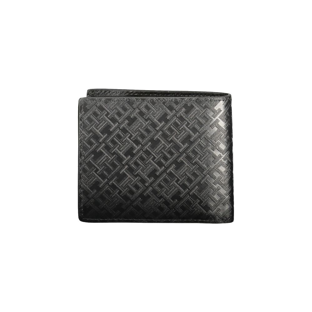 Tommy Hilfiger Black Leather Men Wallet Tommy Hilfiger Dark Slate Gray