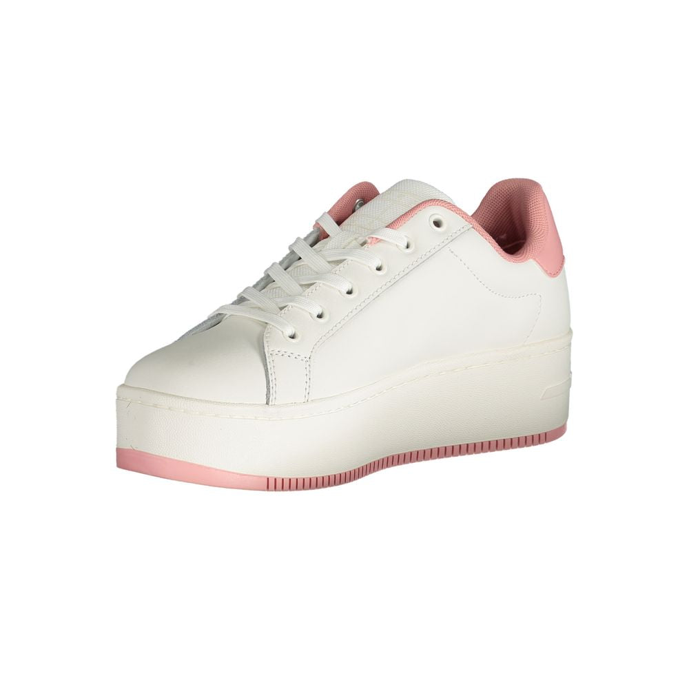 Tommy Hilfiger Pink Polyester Sneaker Tommy Hilfiger Light Gray