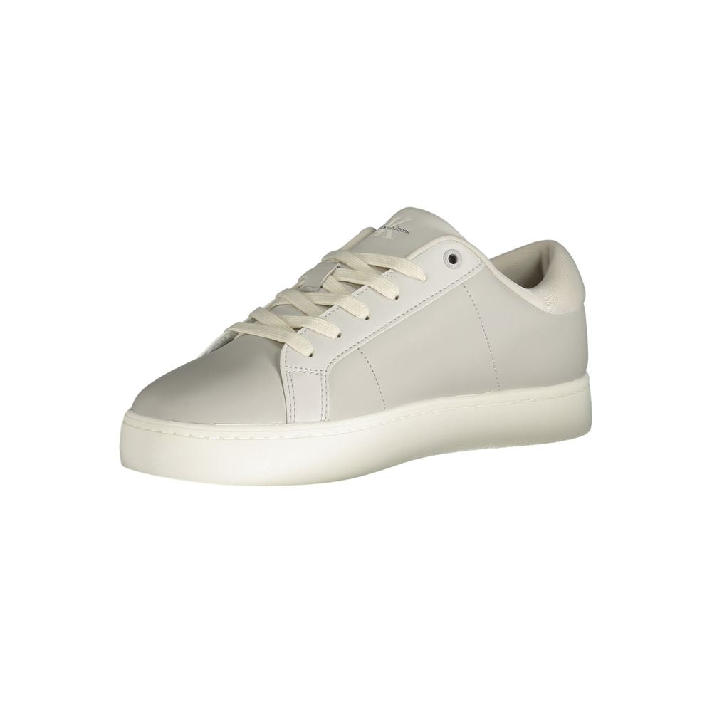 Calvin Klein Gray Leather Men Sneaker