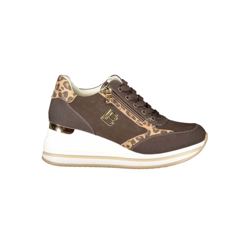 Laura Biagiotti Brown Polyester Women Sneaker Laura Biagiotti Dim Gray