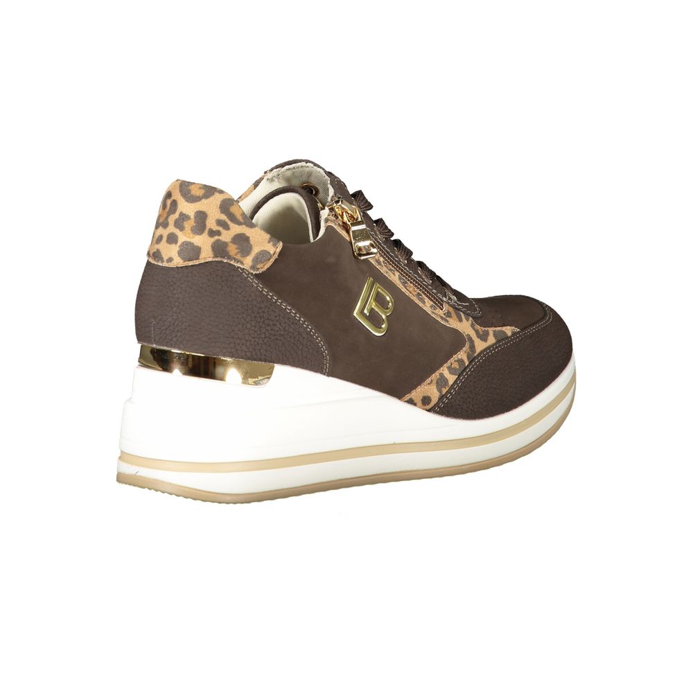 Laura Biagiotti Brown Polyester Women Sneaker Laura Biagiotti Dark Olive Green