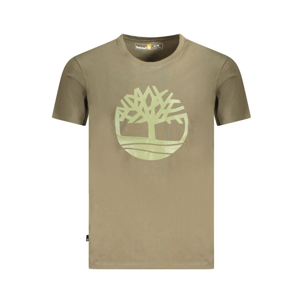 Timberland Green Cotton T-Shirt Timberland Rosy Brown