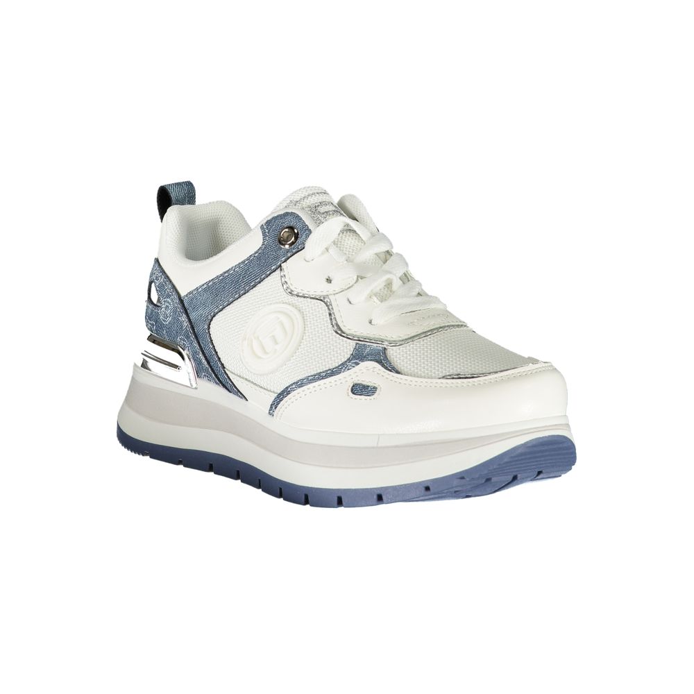 Laura Biagiotti White Polyester Women Sneaker Laura Biagiotti Light Gray