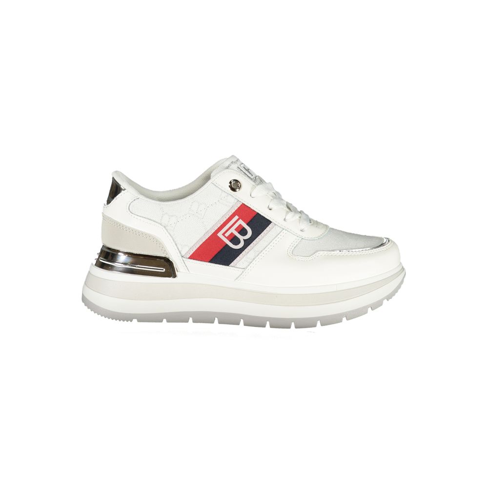 Laura Biagiotti White Polyester Women Sneaker Laura Biagiotti Beige