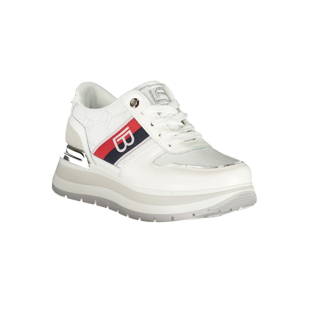 Laura Biagiotti White Polyester Women Sneaker Laura Biagiotti Light Gray