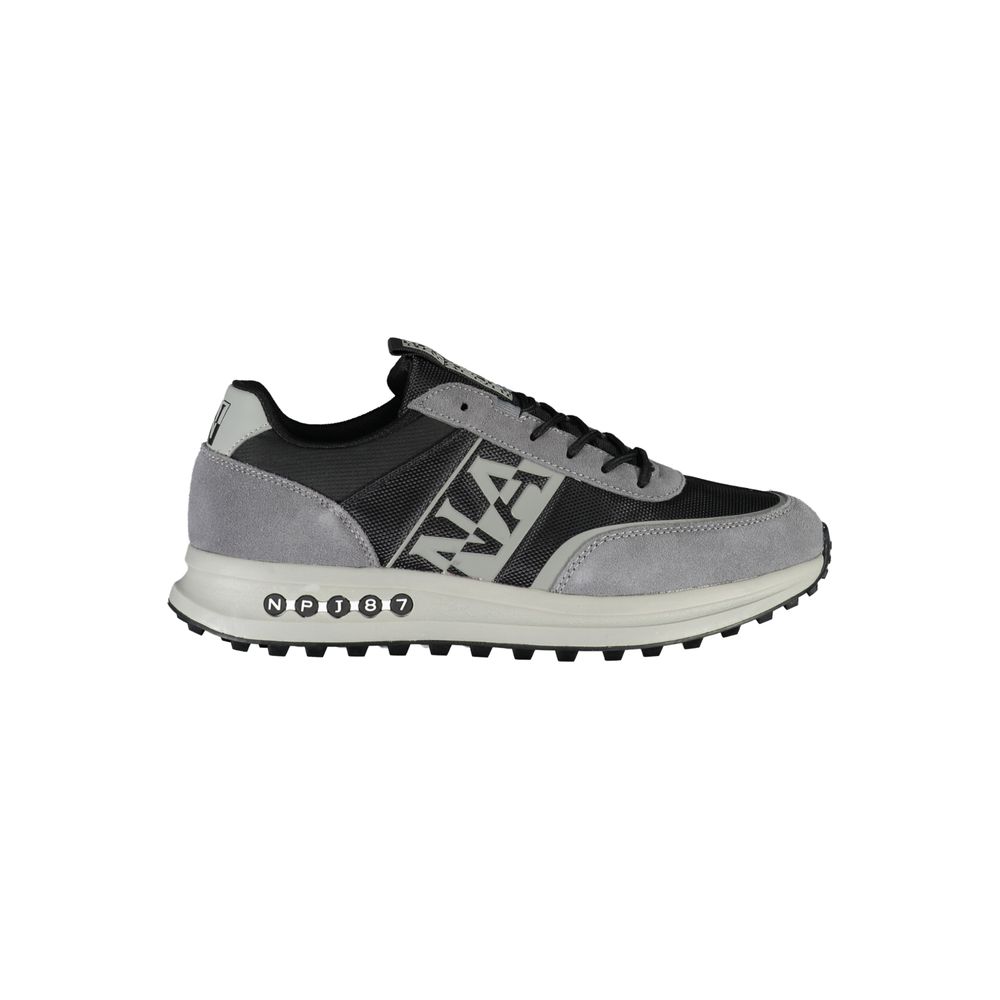 Napapijri Gray Leather Men Sneaker