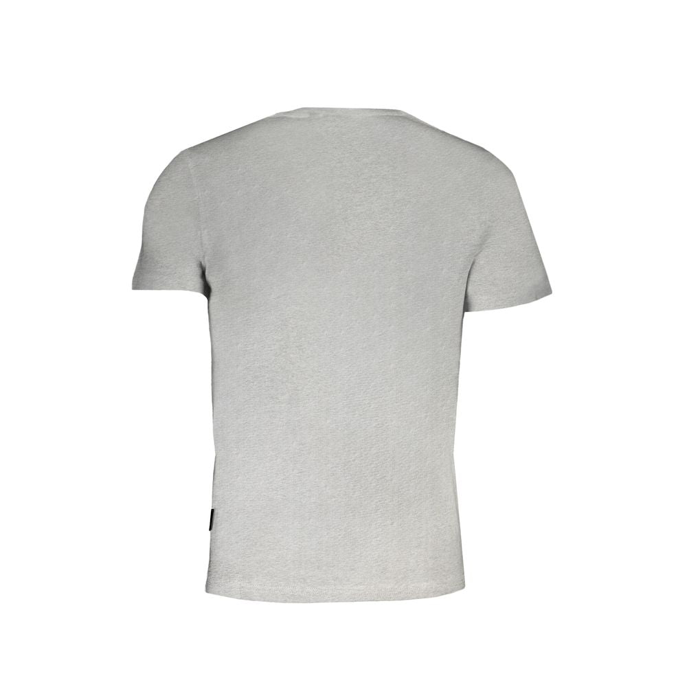 Napapijri Gray Cotton Men T-Shirt