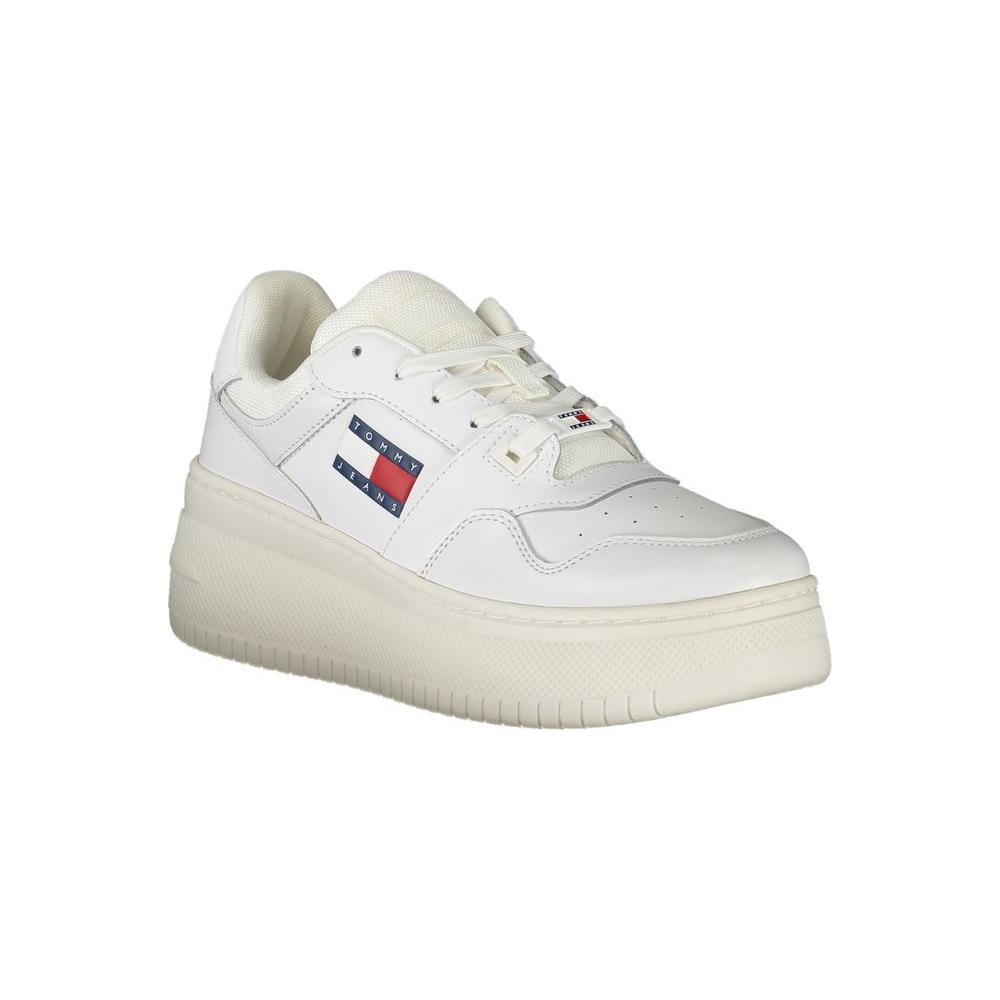 Tommy Hilfiger White Leather Women Sneaker