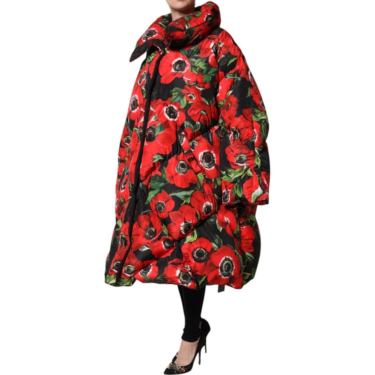 Dolce & Gabbana Multicolor Floral Full Zip Padded Jacket