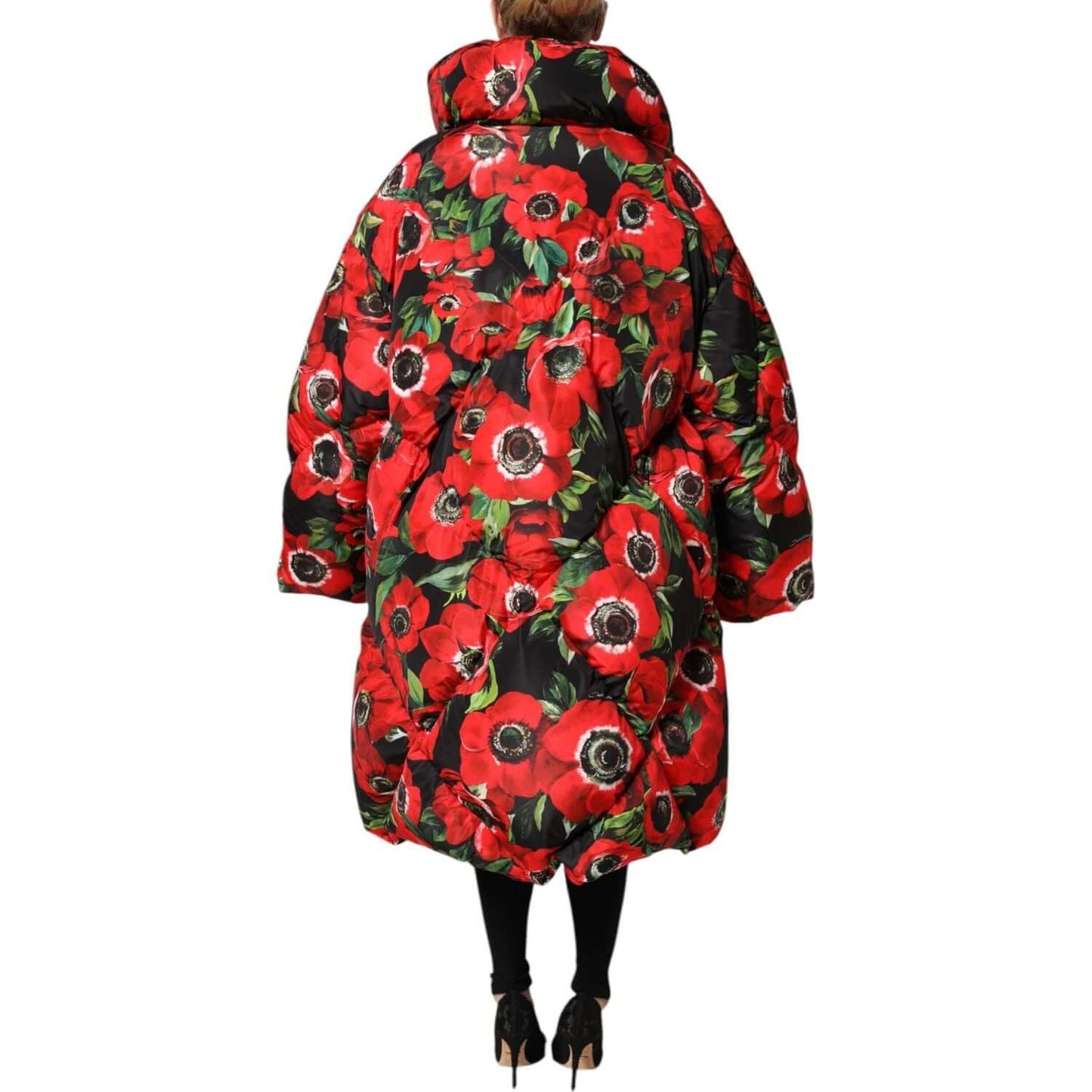 Dolce & Gabbana Multicolor Floral Full Zip Padded Jacket