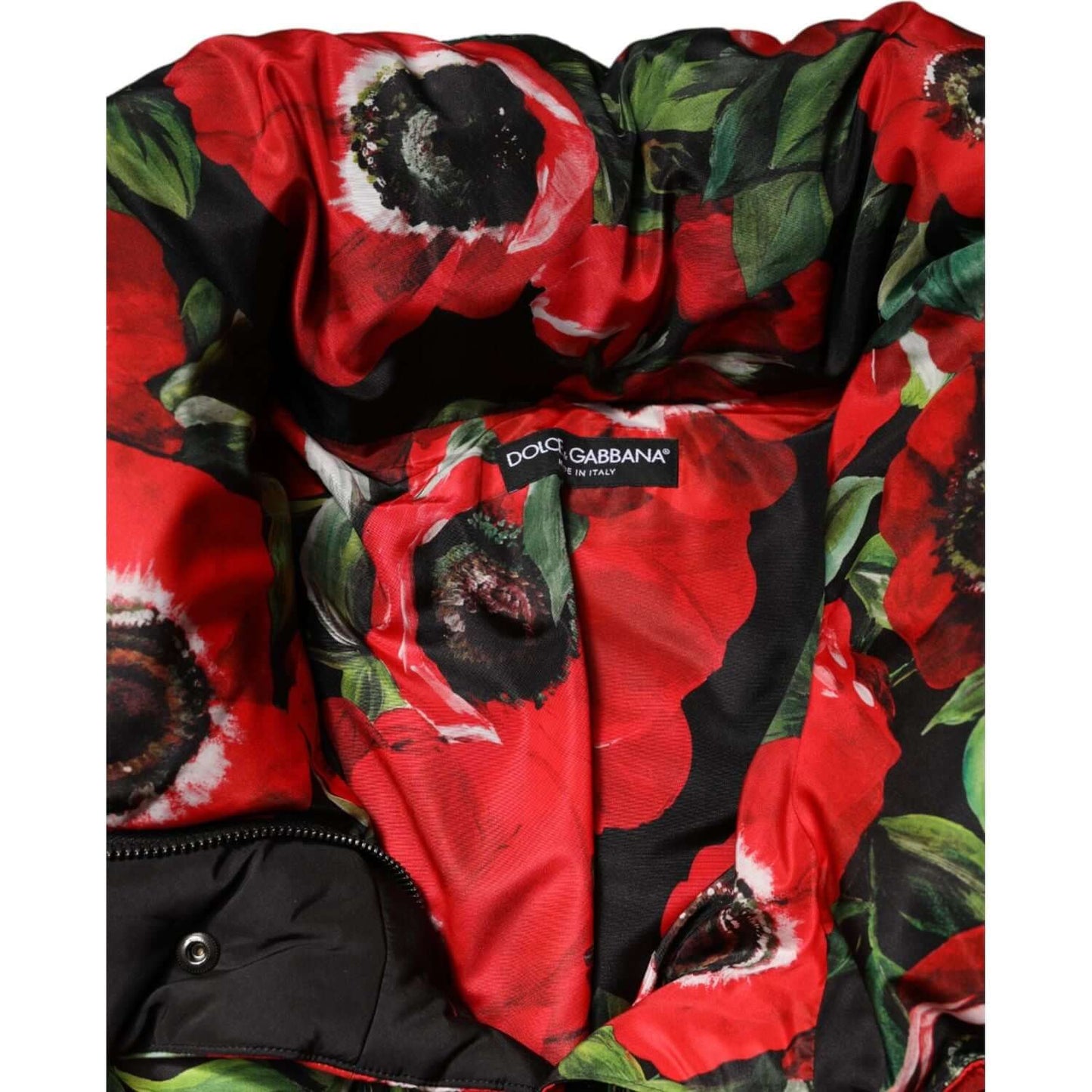 Dolce & Gabbana Multicolor Floral Full Zip Padded Jacket