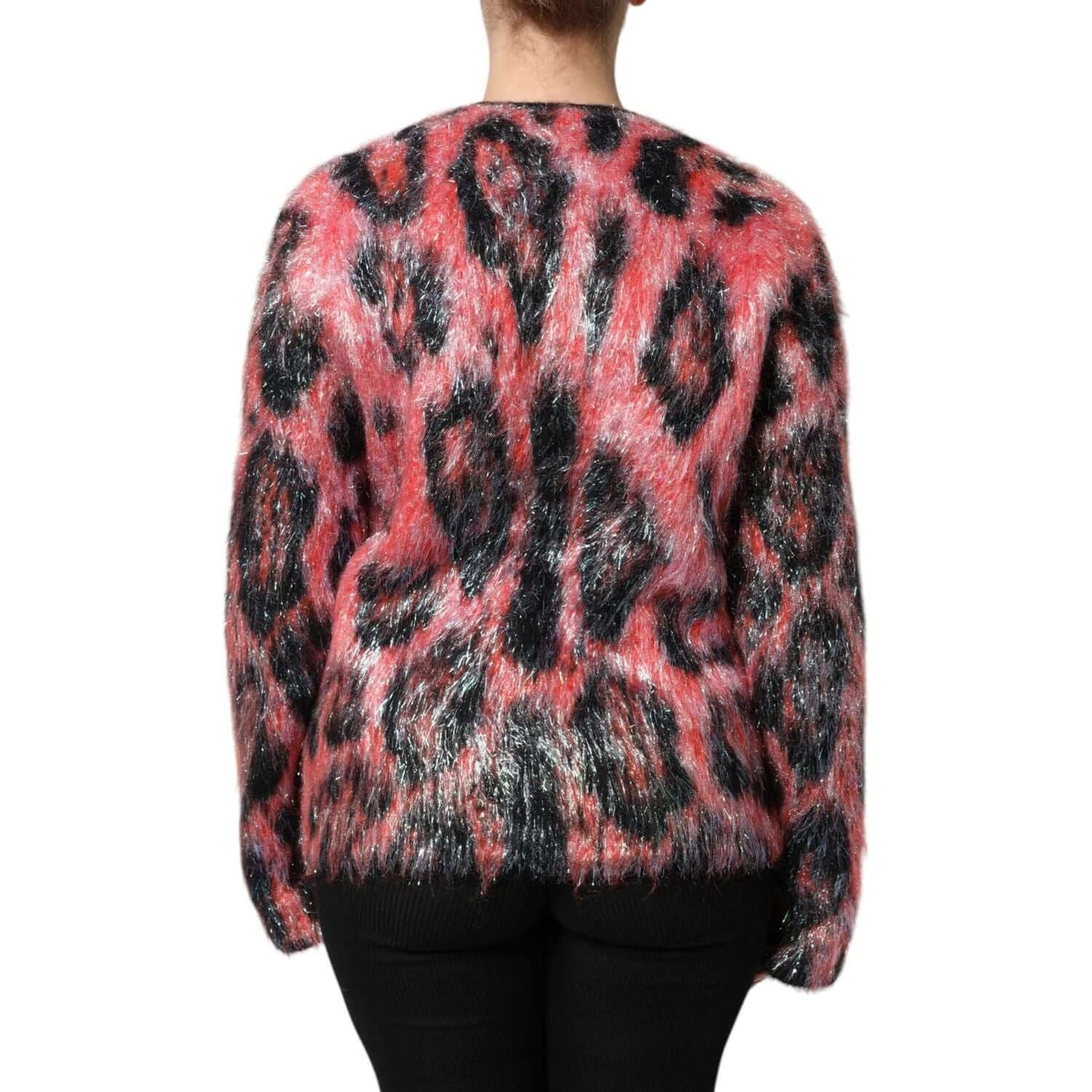 Dolce & Gabbana Red Mohair Wool Button Down Cardigan Sweater