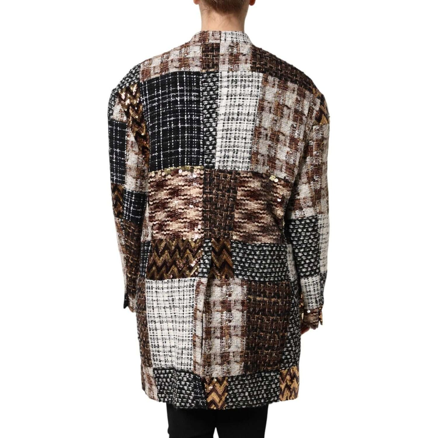 Dolce & Gabbana Multicolor Patchwork Button Down Jacket