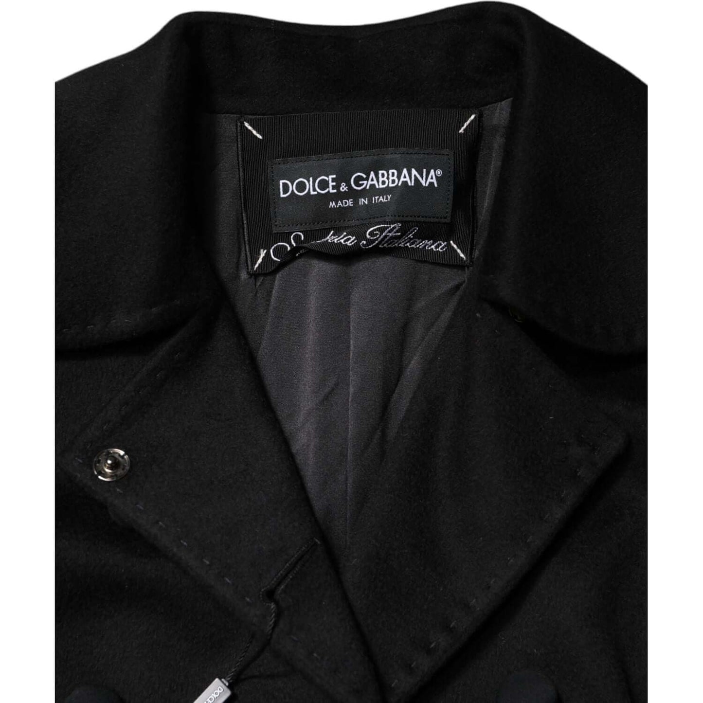 Dolce & Gabbana Black Wool Sartoria Italiano Blazer Jacket