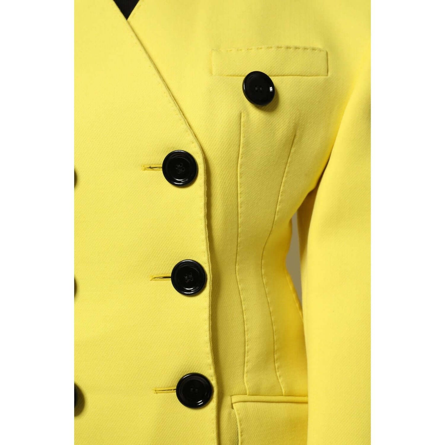 Dolce & Gabbana Yellow Double Breasted Trench Coat Jacket
