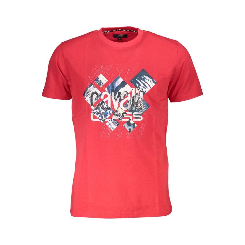 Cavalli Class Red Cotton Men T-Shirt
