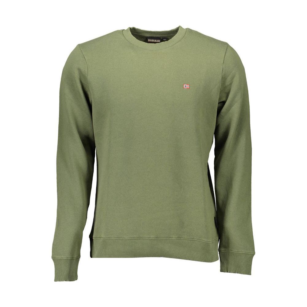 Napapijri Green Cotton Men Sweater