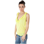 Zuelements Yellow Viscose Women Top ZU-7100-S