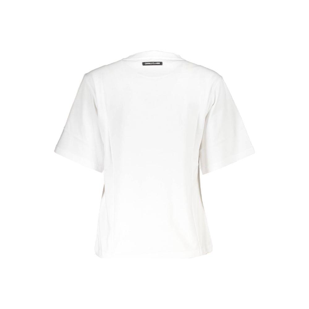 Cavalli Class White Cotton Women T-Shirt