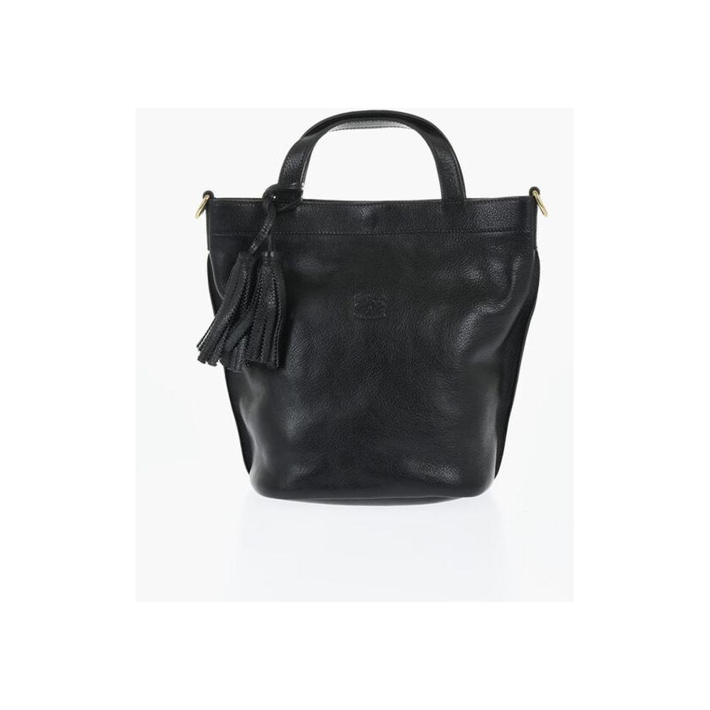 Il Bisonte Textured Leather Bucket Bag