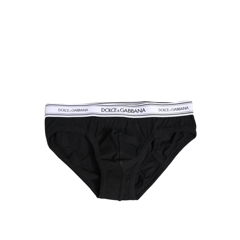 Dolce & Gabbana Black Cotton Stretch Regular Brief Underwear BIK1263-4