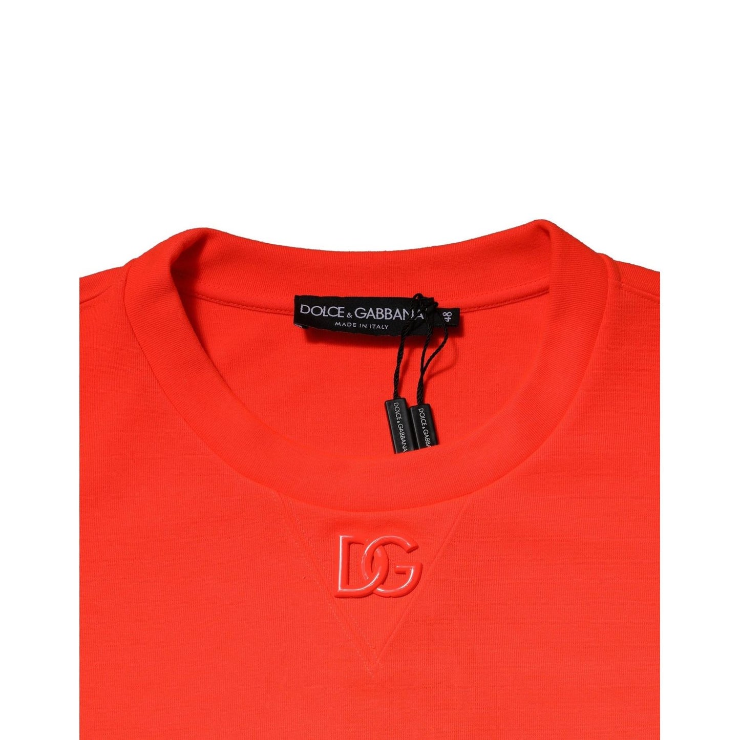 Dolce & Gabbana Orange Polyester DG Logo Sweatshirt Sweater TSH90525-48