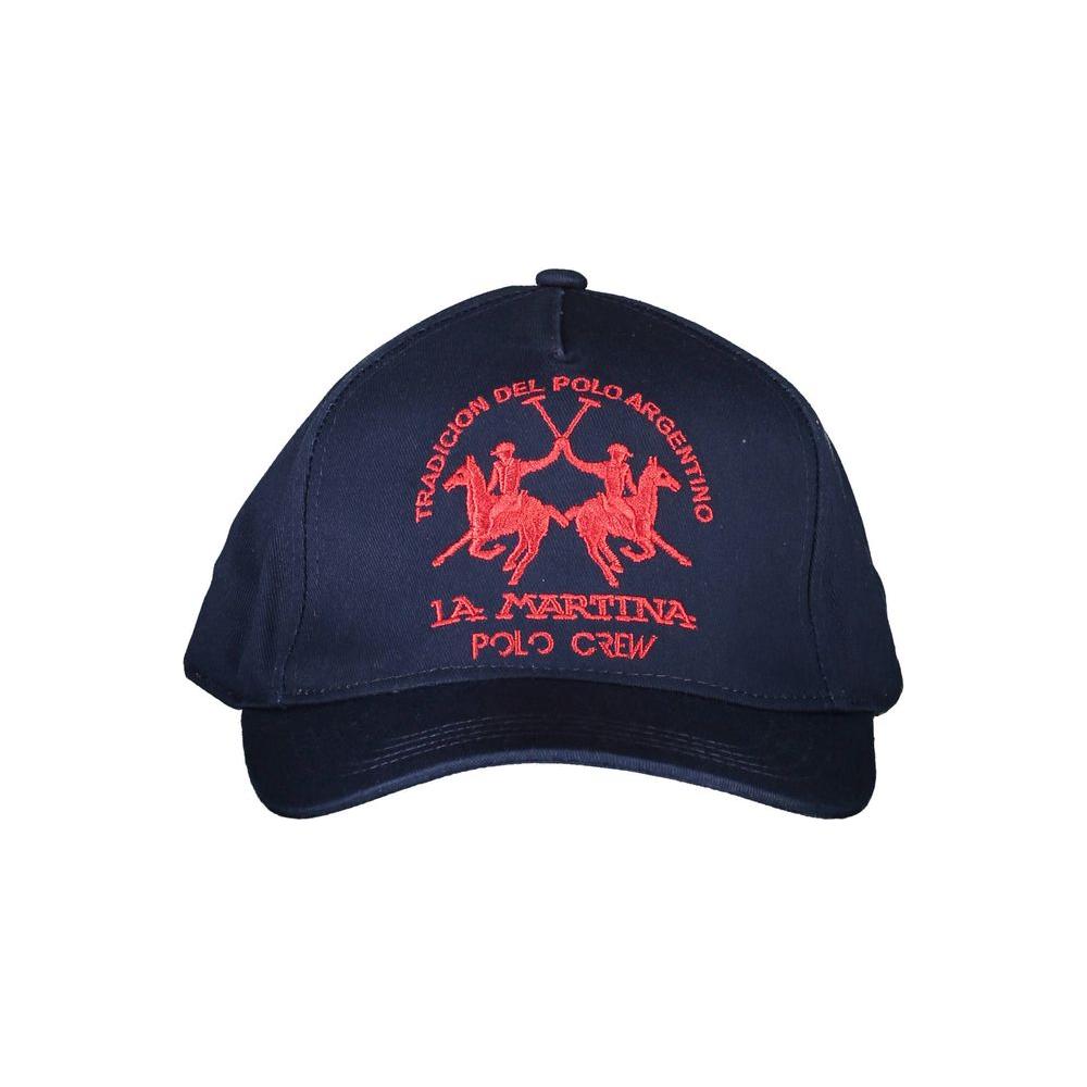 La MartinaLa Martina Blue Cotton Hats & Cap1728,67403481248,Blue,Hats & Caps - Men - Accessories,La Martina,Men,New with tags