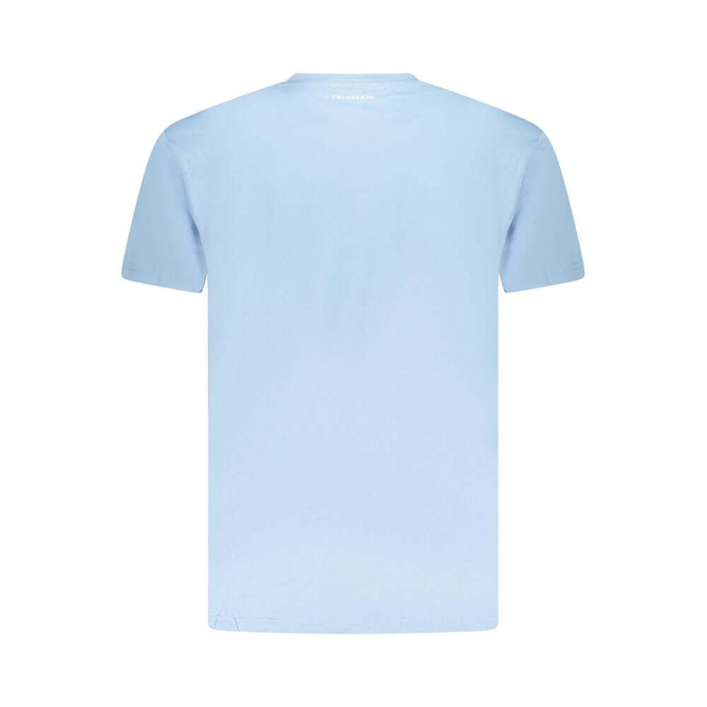Trussardi Light Blue Cotton Men T-Shirt