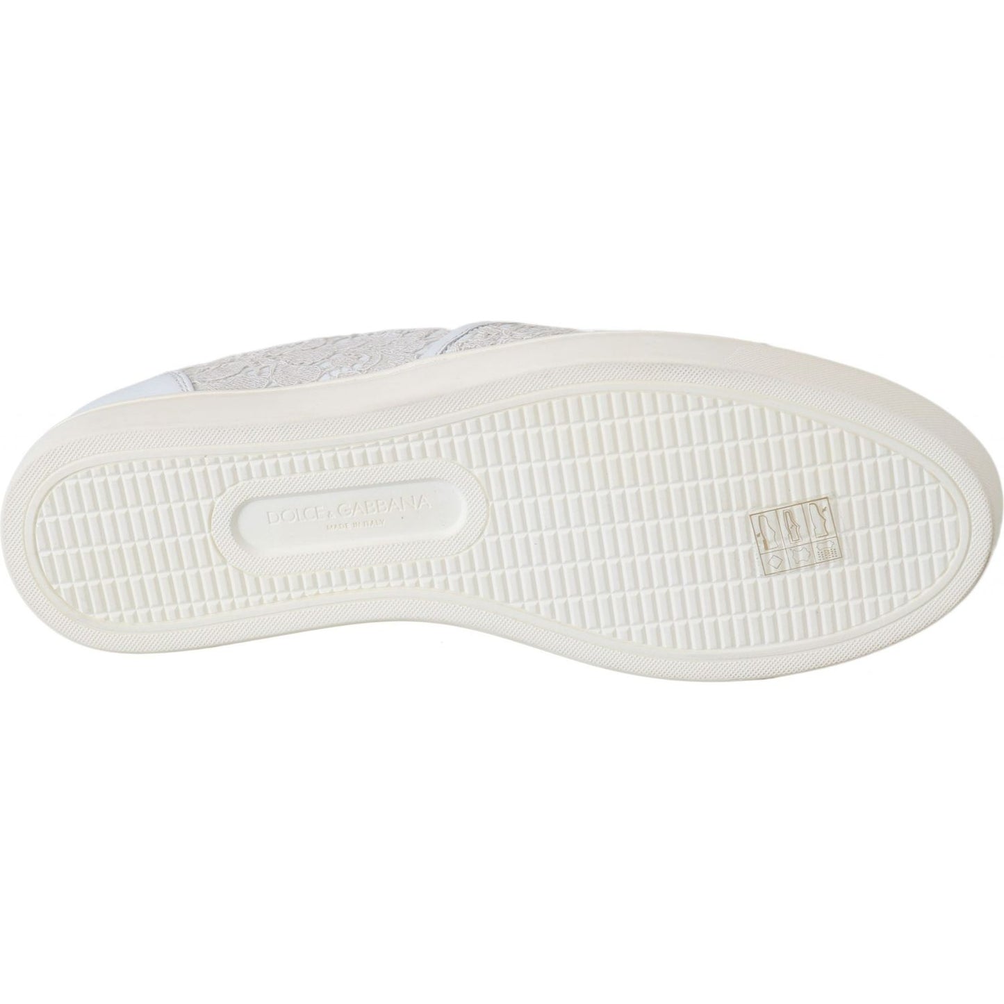 Dolce & Gabbana Elegant Off White Loafers for Ladies WOMAN SNEAKERS Dolce & Gabbana Light Gray