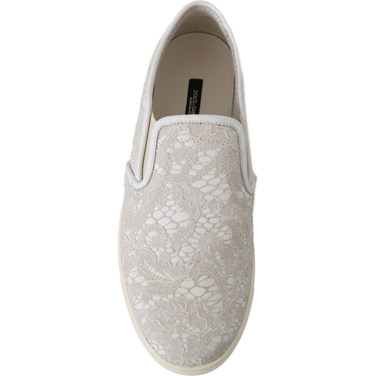 Dolce & Gabbana Elegant Off White Loafers for Ladies WOMAN SNEAKERS Dolce & Gabbana Gray