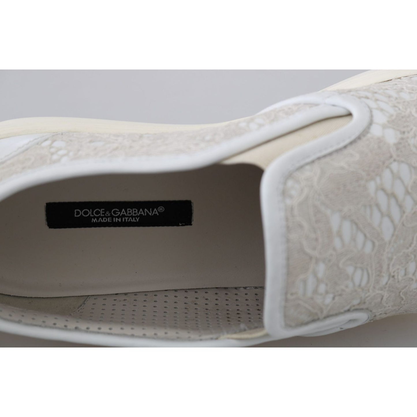 Dolce & Gabbana Elegant Off White Loafers for Ladies WOMAN SNEAKERS Dolce & Gabbana Gray