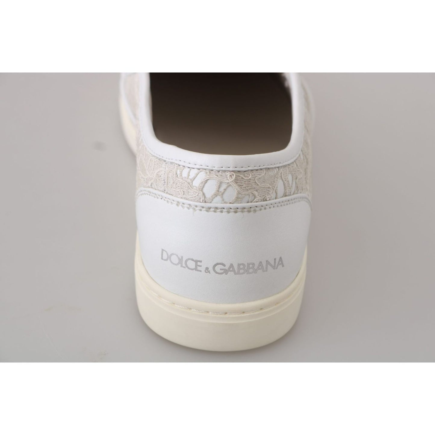 Dolce & Gabbana Elegant Off White Loafers for Ladies WOMAN SNEAKERS Dolce & Gabbana Gray