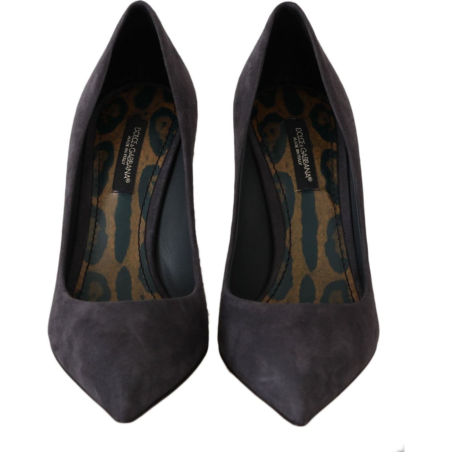 Dolce & Gabbana Gray Suede Leather Stiletto Shoes Heels LA5980-40.5
