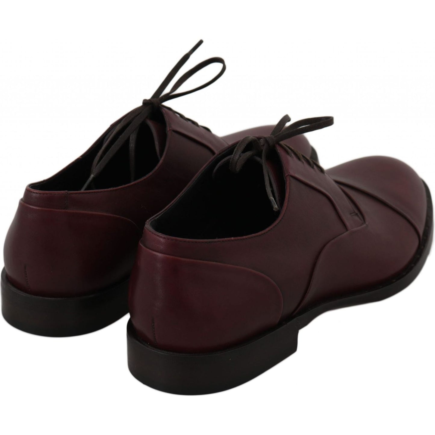 Dolce & Gabbana Elegant Bordeaux Leather Dress Shoes Dolce & Gabbana Black